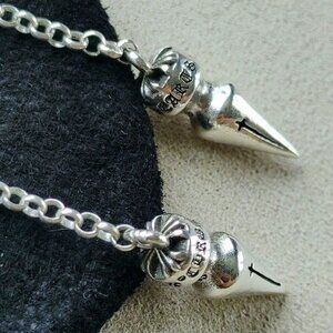 Chrome Hearts Spike Drop Earrings (Pair) 925 Sterling Silver